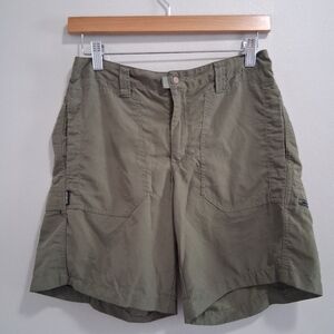 Patagonia Womens Olive Green Hiking Camping Cargo Shorts 8" Inseam Size 4